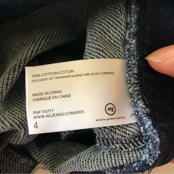 AG Adriano Goldschmied Kids Toddler Indigo Dye Bermuda Shorts Size 4 - Picture 12 of 12